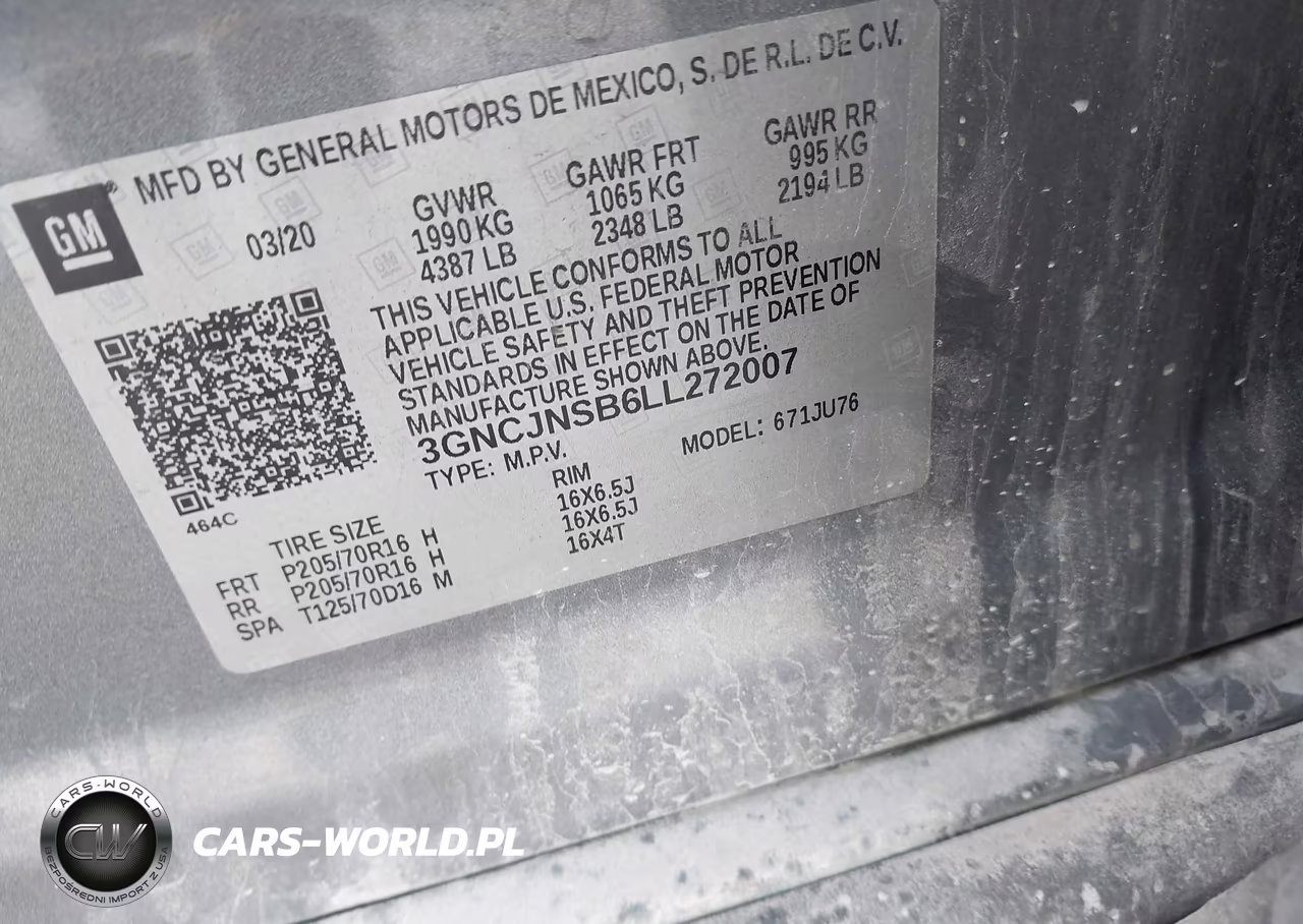 2020 Chevrolet Trax Awd Ls VIN:3GNCJNSB6LL272007 - 9