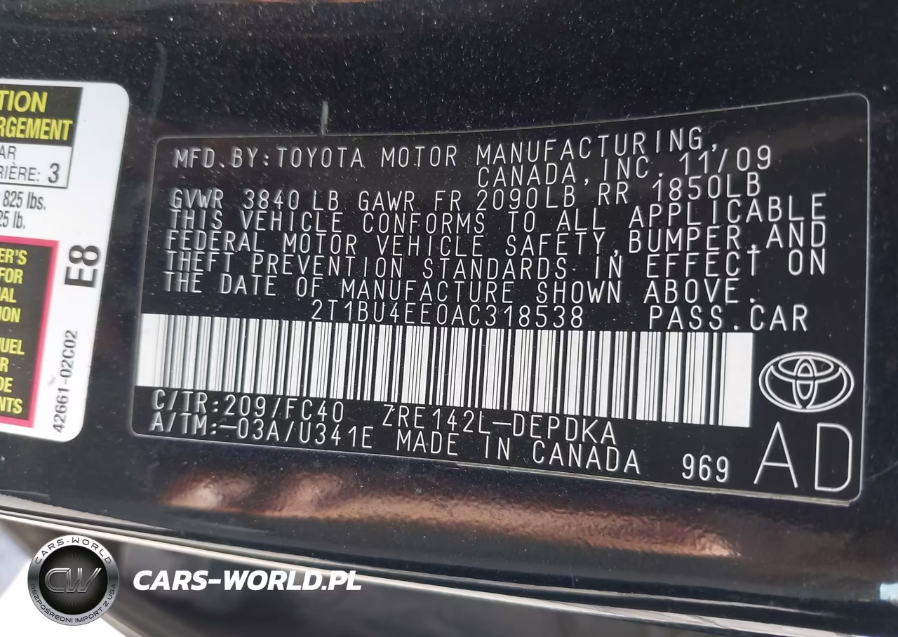 2010 Toyota Corolla Le VIN:2T1BU4EE0AC318538 - 9