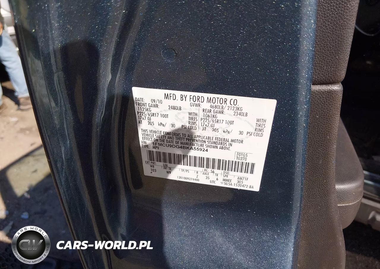 2011 Ford Escape Xlt VIN:1FMCU9DG4BKA55924 - 9