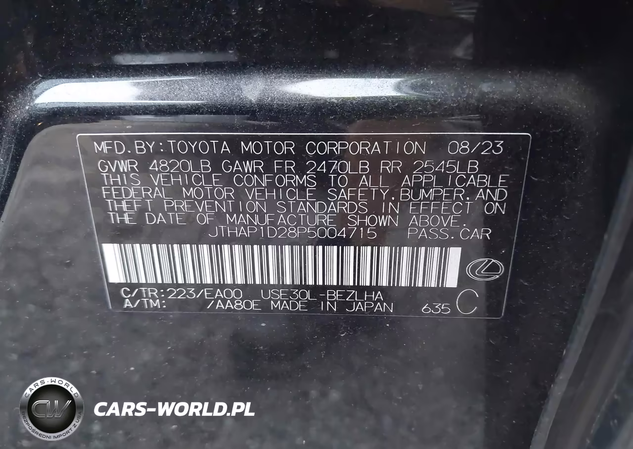 2023 Lexus Is 500 F Sport Performance Premium VIN:JTHAP1D28P5004715 - 9