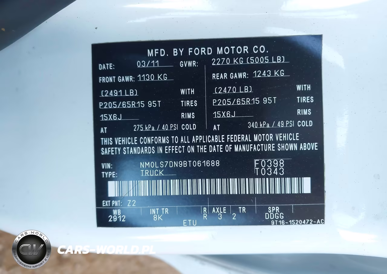 2011 Ford Transit Connect Xlt VIN:NM0LS7DN9BT061688 - 9