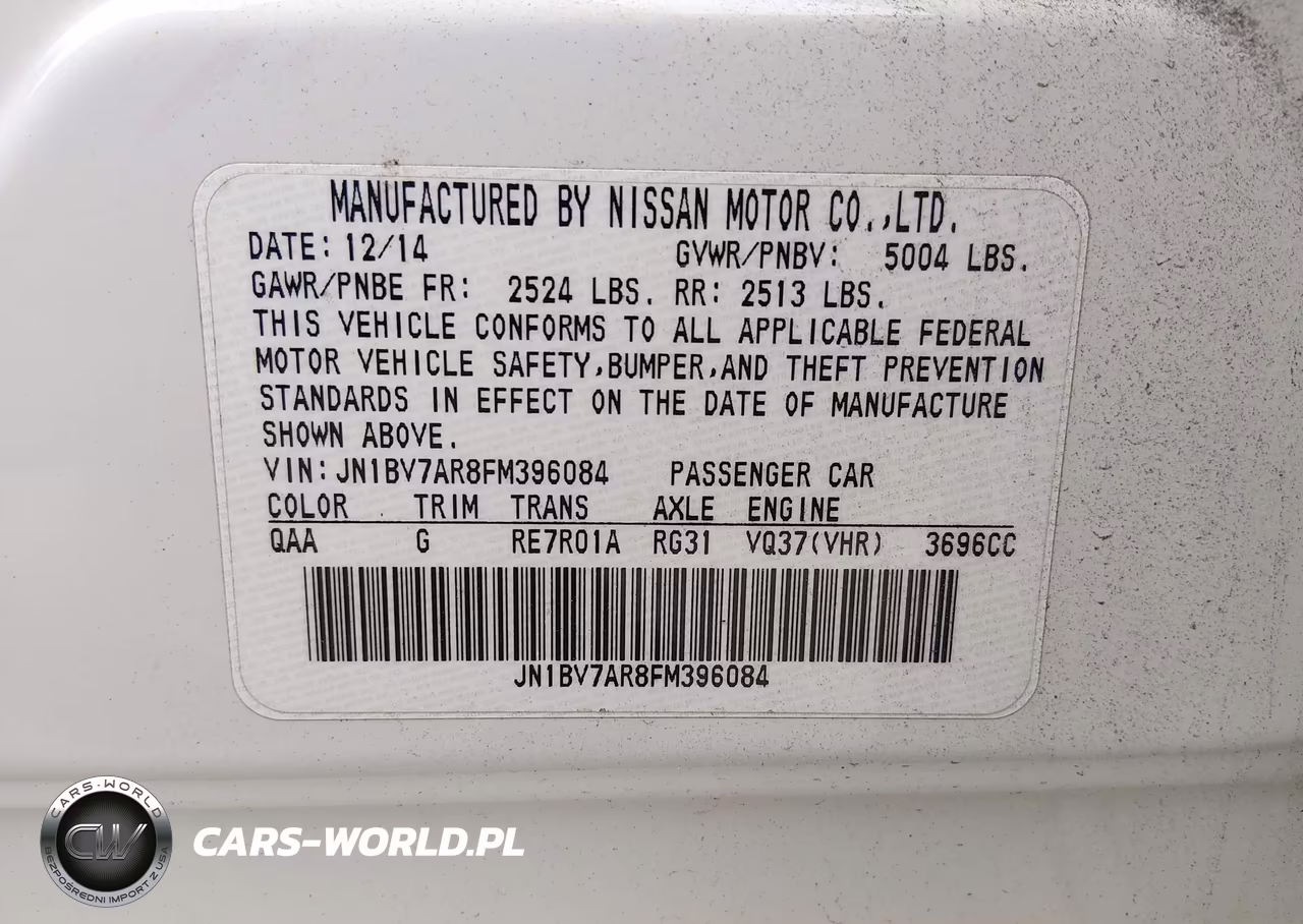 2015 Infiniti Q50 Premium VIN:JN1BV7AR8FM396084 - 9