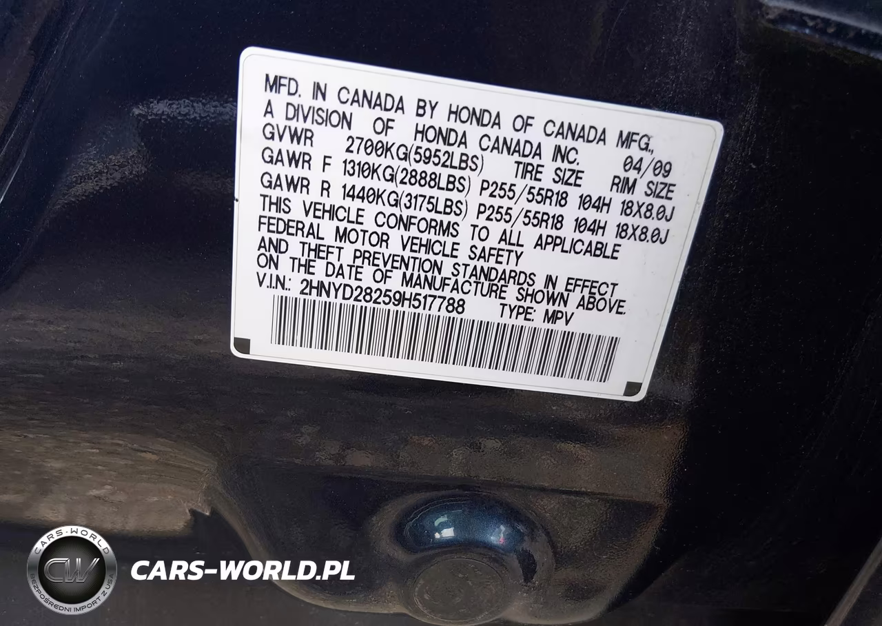 2009 Acura Mdx VIN:2HNYD28259H517788 - 9