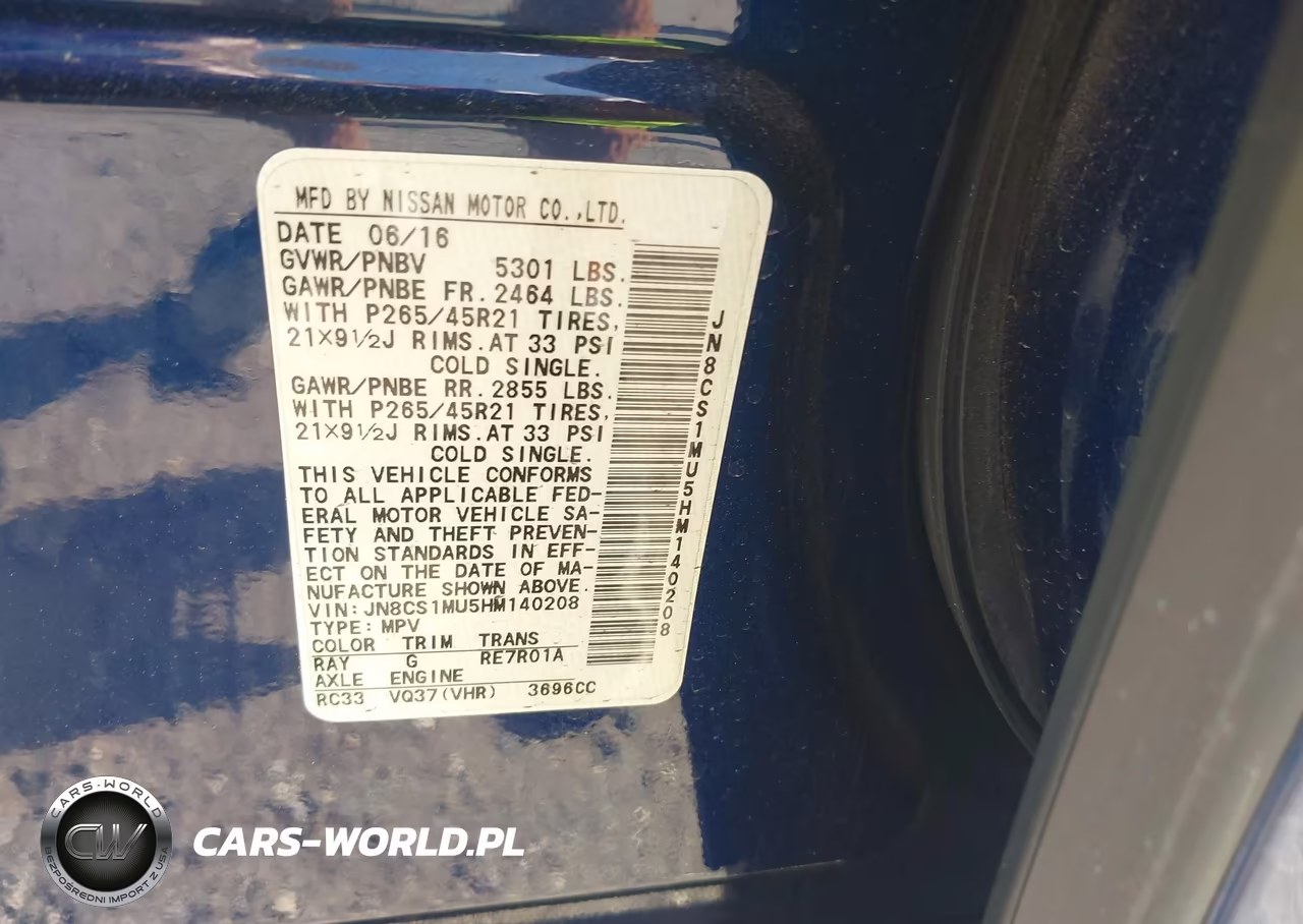 2017 Infiniti Qx70 VIN:JN8CS1MU5HM140208 - 9