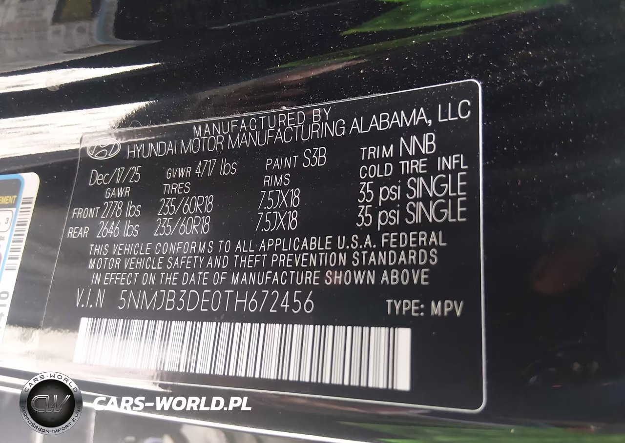 2026 Hyundai Tucson Sel VIN:5NMJB3DE0TH672456 - 9