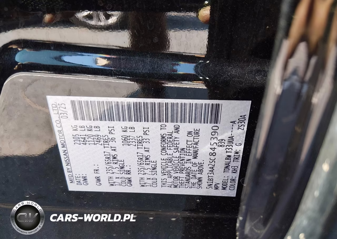 2025 Nissan Rogue S Fwd VIN:5N1BT3AA2SC845390 - 9