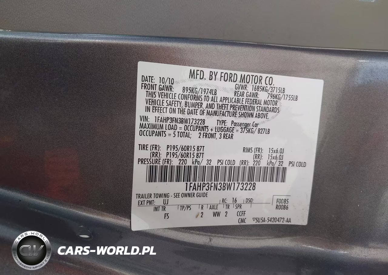 2011 Ford Focus Se VIN:1FAHP3FN3BW173228 - 9