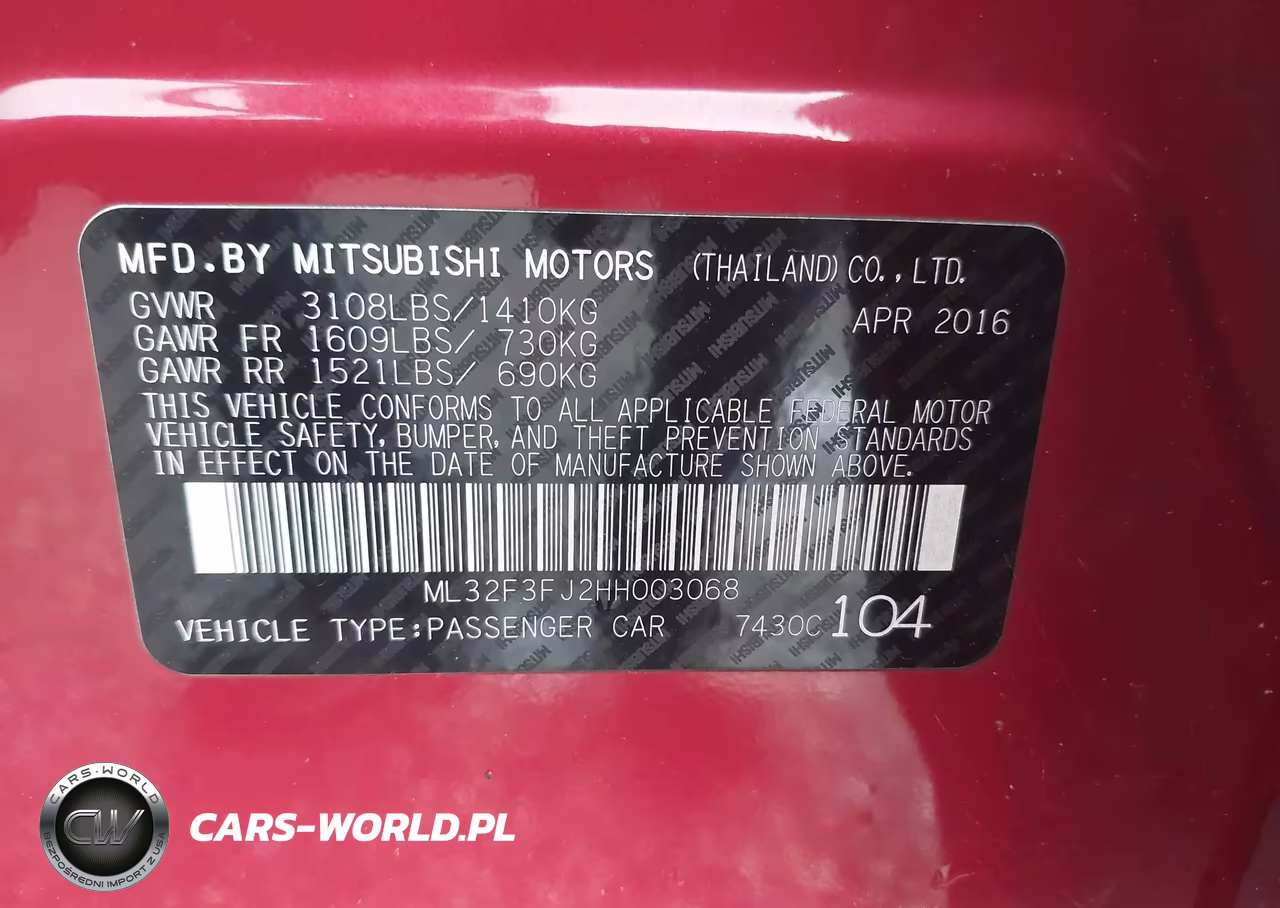 2017 Mitsubishi Mirage G4 Es VIN:ML32F3FJ2HH003068 - 9