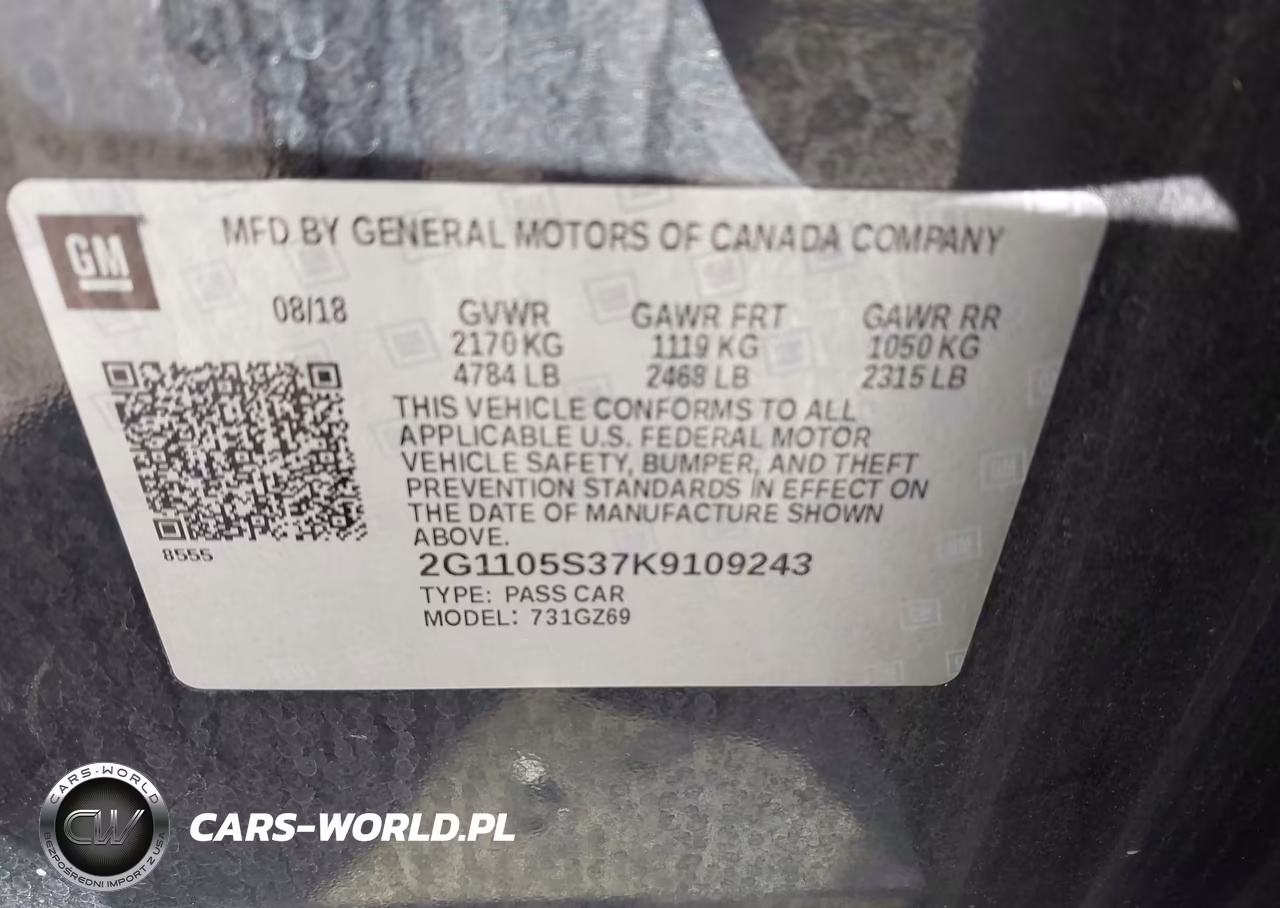 2019 Chevrolet Impala Premier VIN:2G1105S37K9109243 - 9