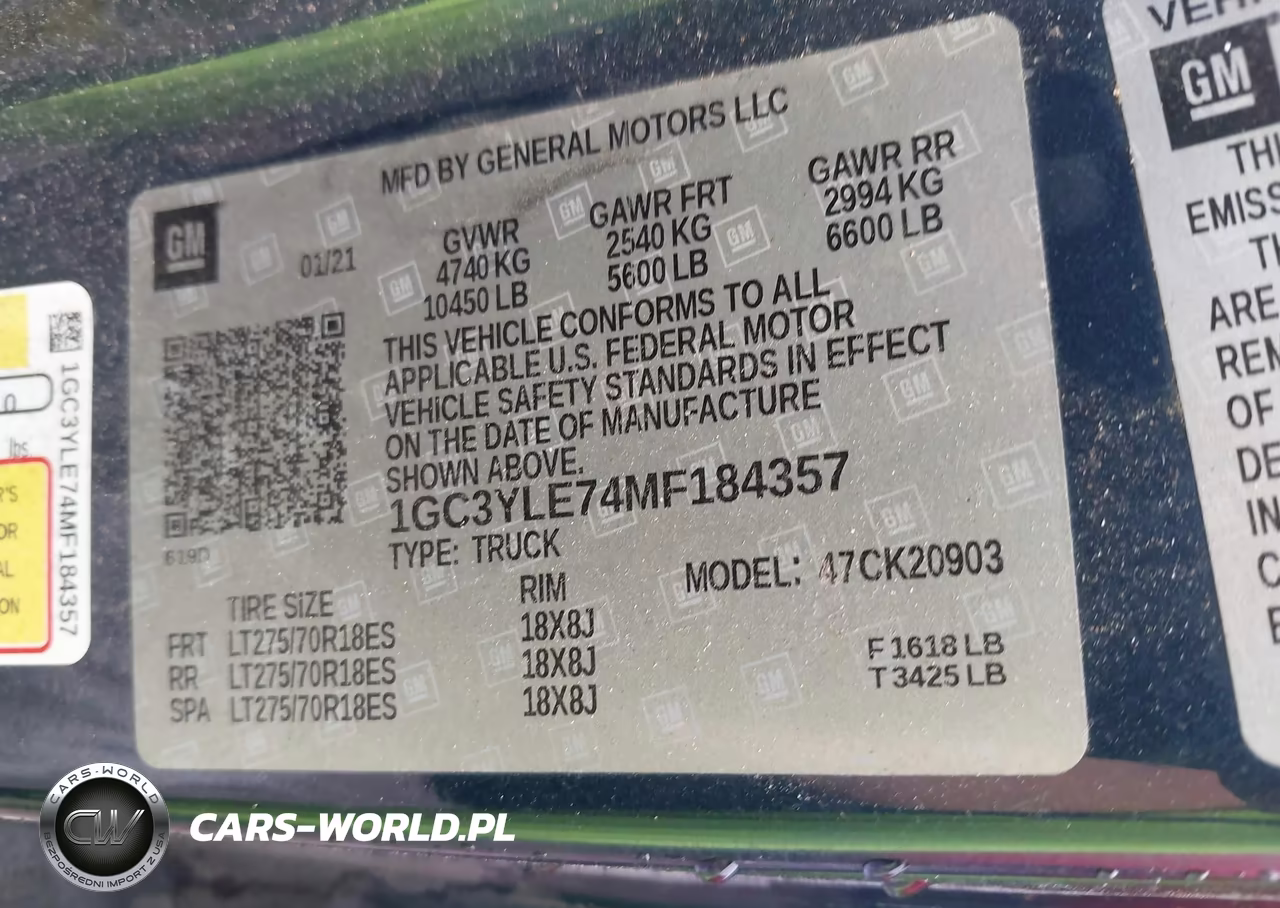 2021 Chevrolet Silverado 2500Hd 4Wd Long Bed Wt VIN:1GC3YLE74MF184357 - 8