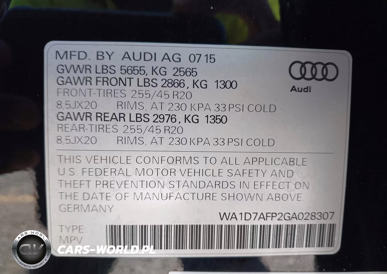 2016 Audi Q5 3.0T Premium Plus VIN:WA1D7AFP2GA028307 - 9
