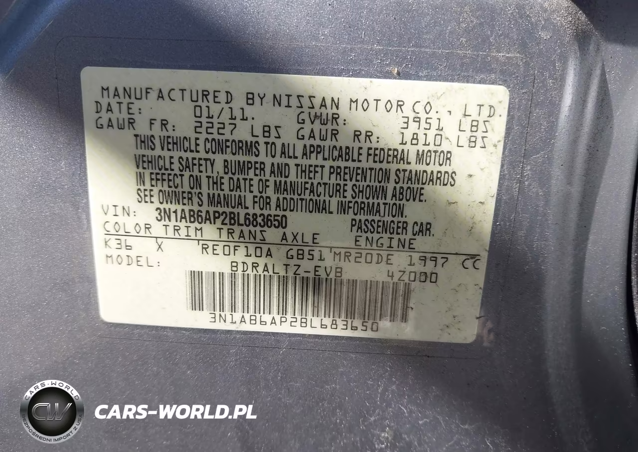 2011 Nissan Sentra 2.0S VIN:3N1AB6AP2BL683650 - 9