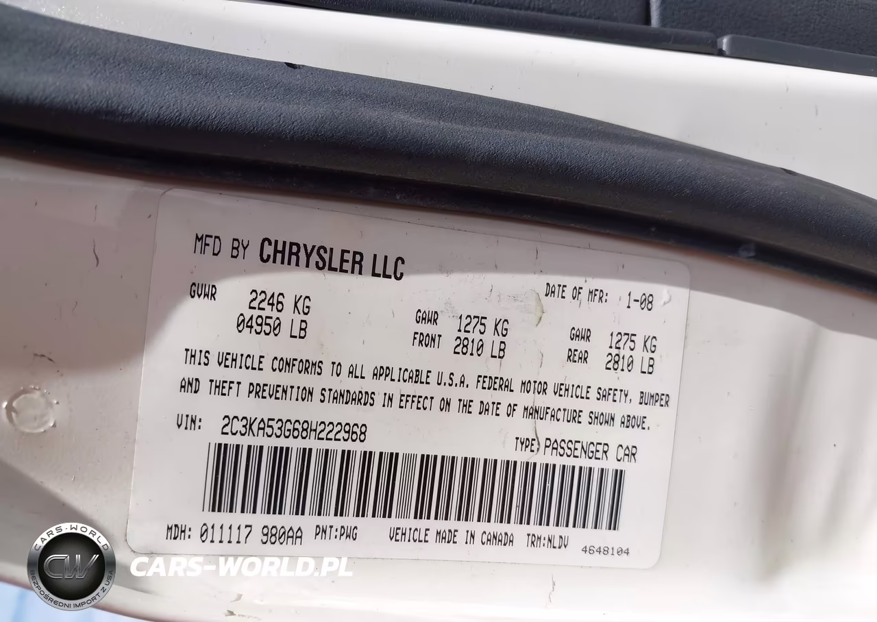 2008 Chrysler 300 Touring VIN:2C3KA53G68H222968 - 9
