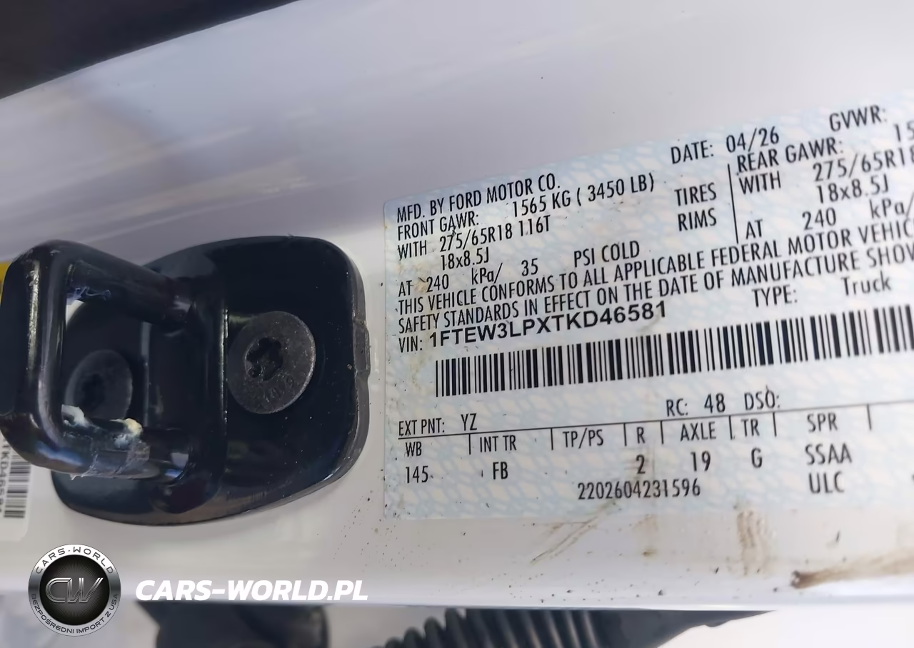 2026 Ford F-150 Xlt VIN:1FTEW3LPXTKD46581 - 9
