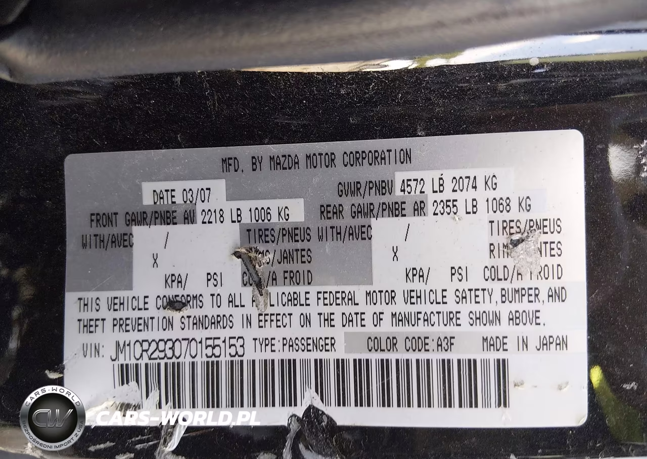 2007 Mazda Mazda5 Grand Touring VIN:JM1CR293070155153 - 9