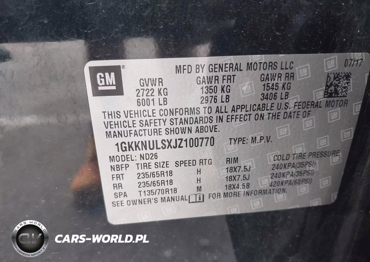 2018 GMC Acadia Slt-1 VIN:1GKKNULSXJZ100770 - 8