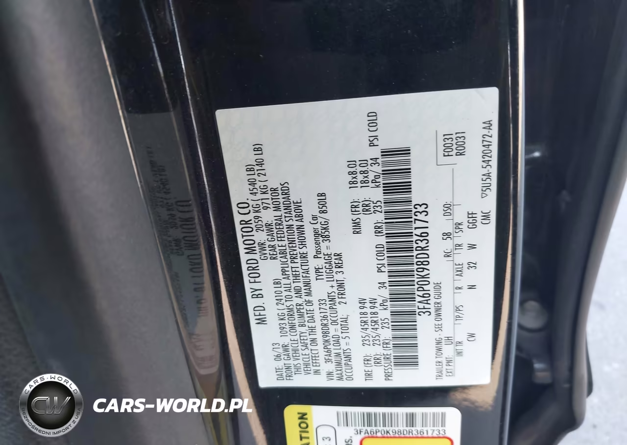 2013 Ford Fusion Titanium VIN:3FA6P0K98DR361733 - 9