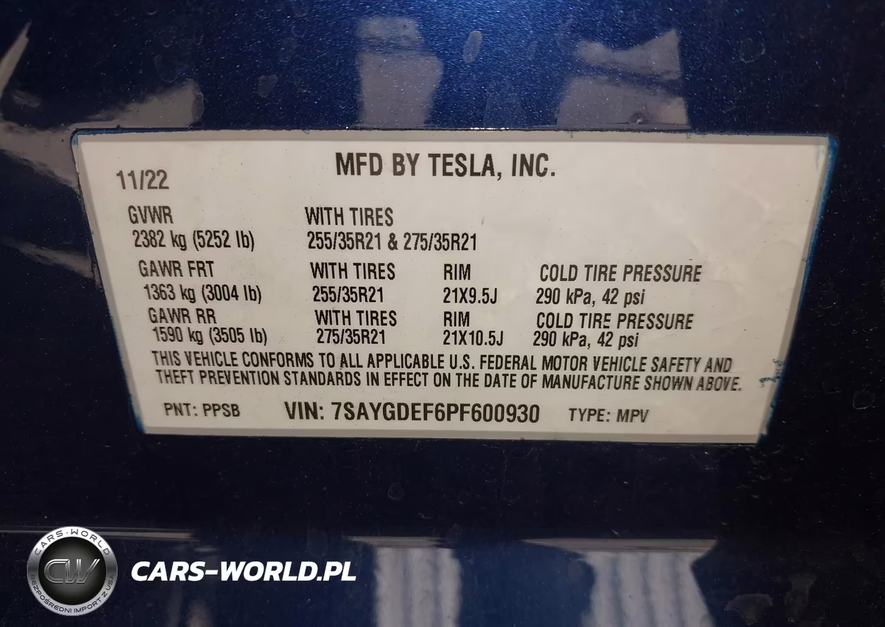 2023 Tesla Model Y Performance Dual Motor All-Wheel Drive VIN:7SAYGDEF6PF600930 - 9
