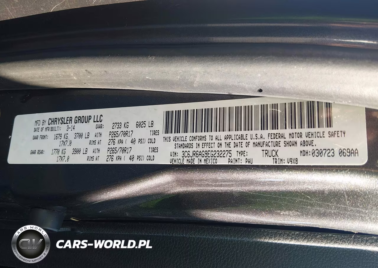 2014 Ram 1500 Tradesman VIN:3C6JR6AG9EG232275 - 9