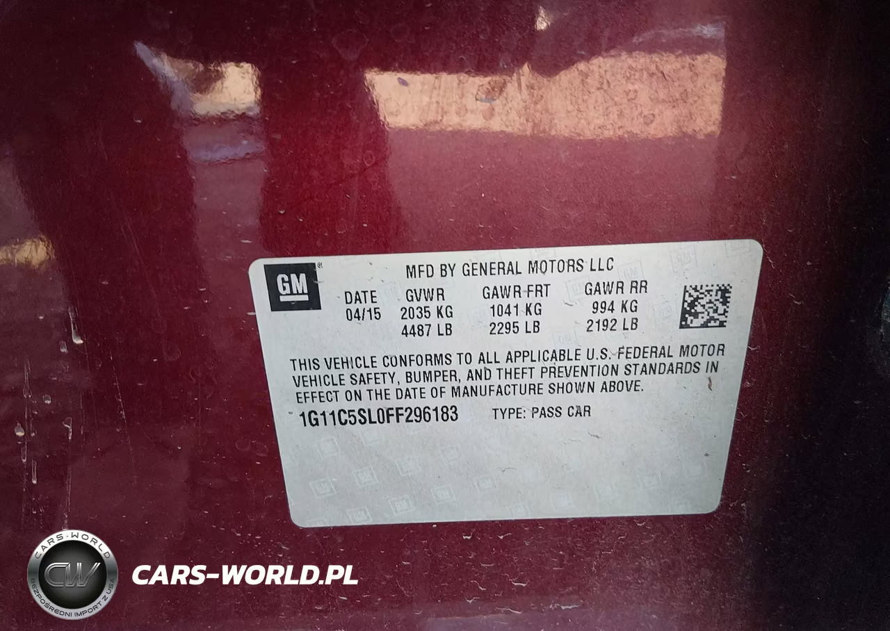 2015 Chevrolet Malibu 1Lt VIN:1G11C5SL0FF296183 - 9