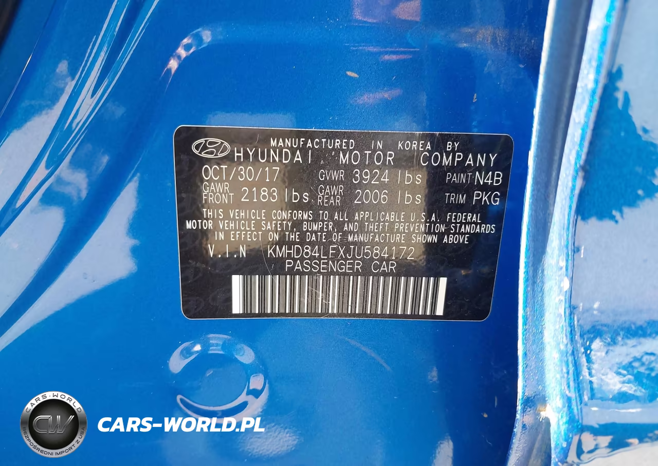 2018 Hyundai Elantra Limited VIN:KMHD84LFXJU584172 - 11