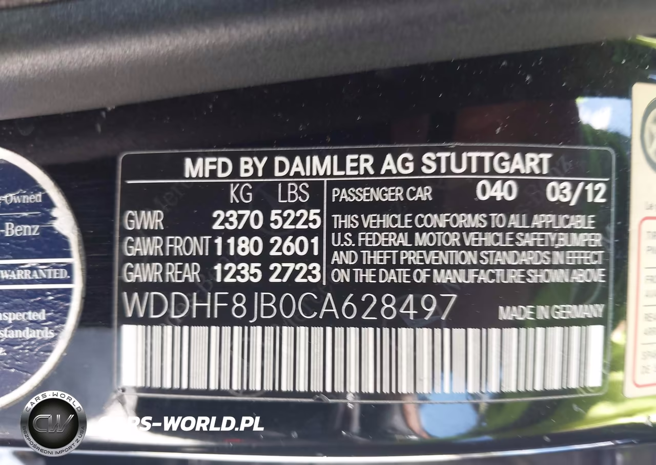 2012 Mercedes-Benz E 350 4Matic VIN:WDDHF8JB0CA628497 - 9