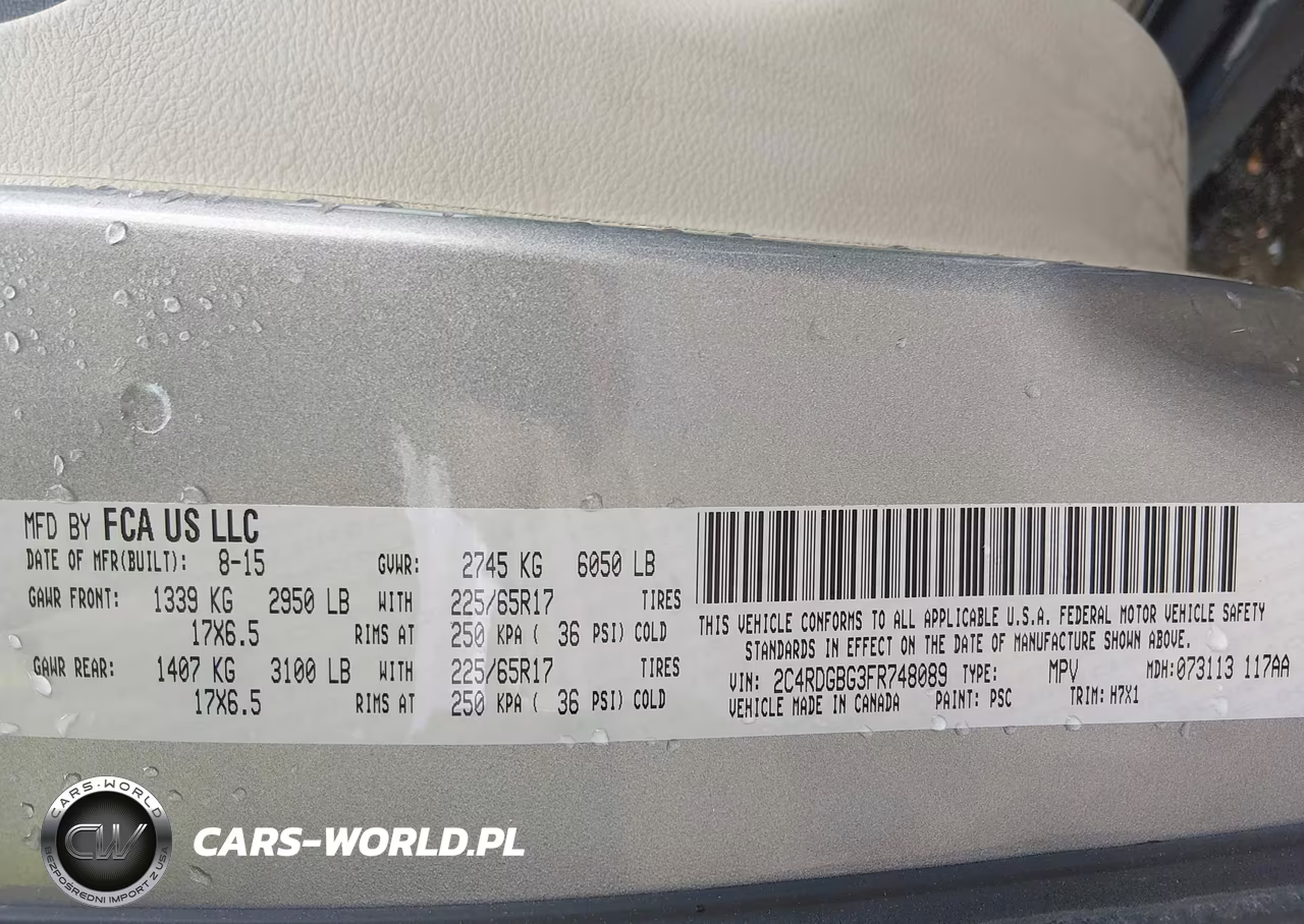 2015 Dodge Grand Caravan American Value Pkg VIN:2C4RDGBG3FR748089 - 9