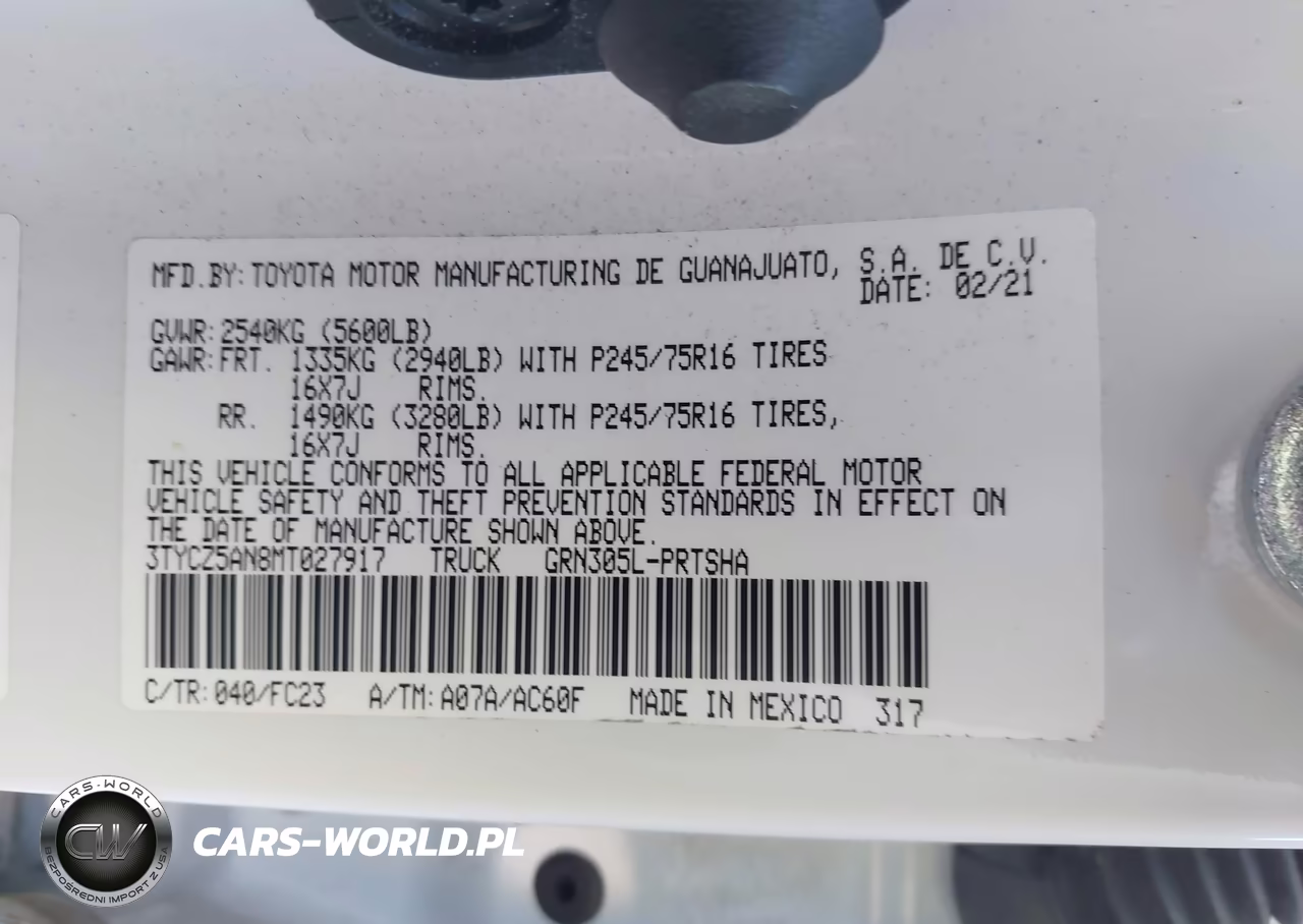 2021 Toyota Tacoma Sr5 V6 VIN:3TYCZ5AN8MT027917 - 9