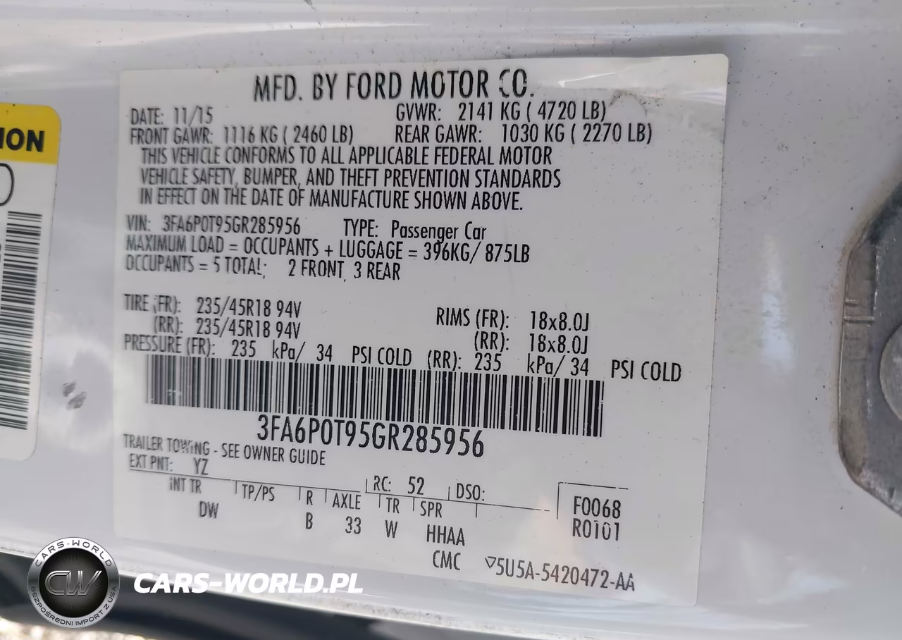 2016 Ford Fusion Se VIN:3FA6P0T95GR285956 - 9