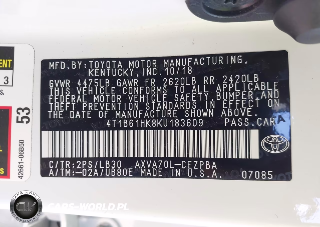 2019 Toyota Camry Xse VIN:4T1B61HK8KU183609 - 9