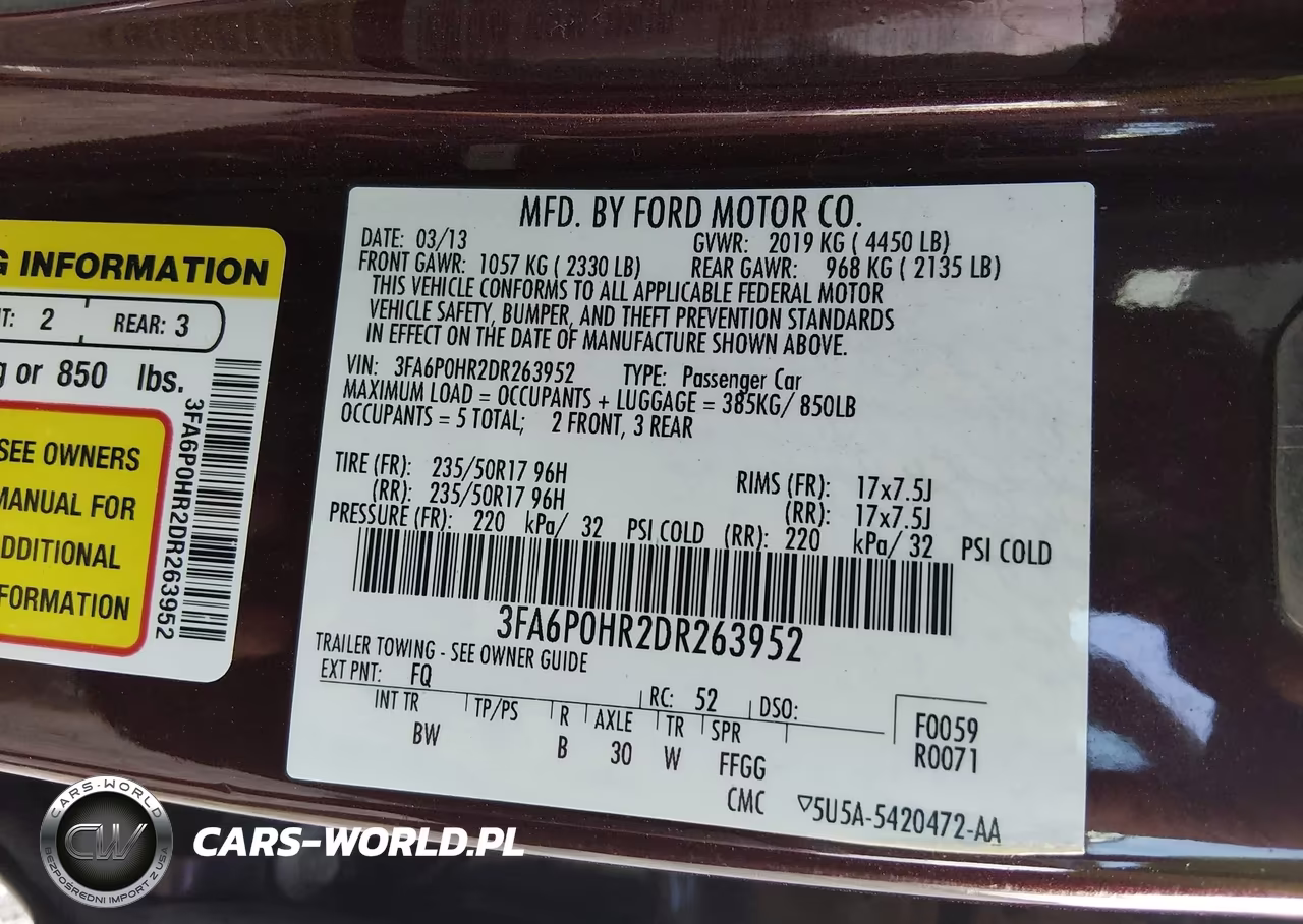 2013 Ford Fusion Se VIN:3FA6P0HR2DR263952 - 9