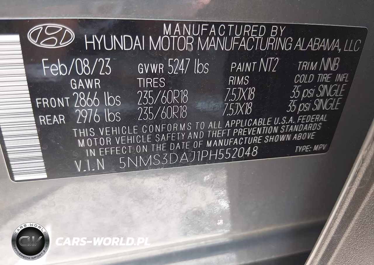 2023 Hyundai Santa Fe Sel VIN:5NMS3DAJ1PH552048 - 9