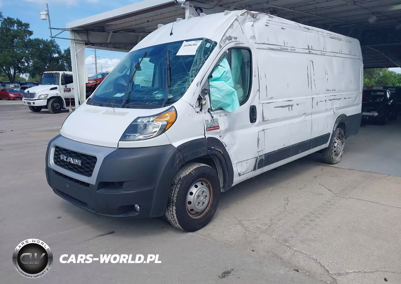 2021 Ram Promaster 3500 Cargo Van High Roof 159 Wb Ext VIN:3C6MRVJGXME558040 - 2