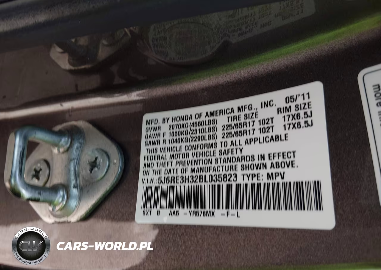 2011 Honda Cr-V Lx VIN:5J6RE3H32BL035823 - 9