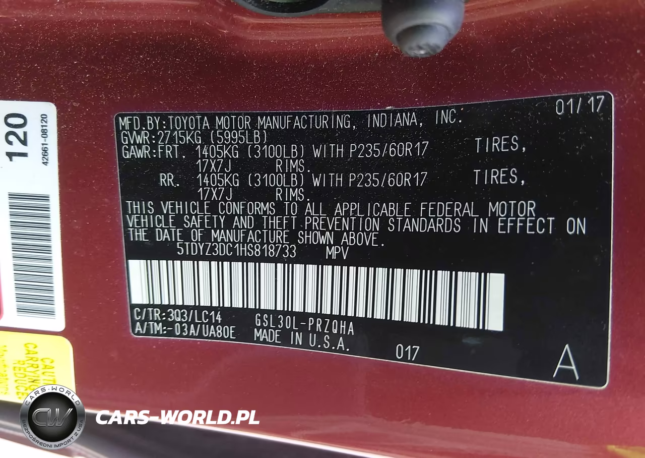 2017 Toyota Sienna Xle 8 Passenger VIN:5TDYZ3DC1HS818733 - 9