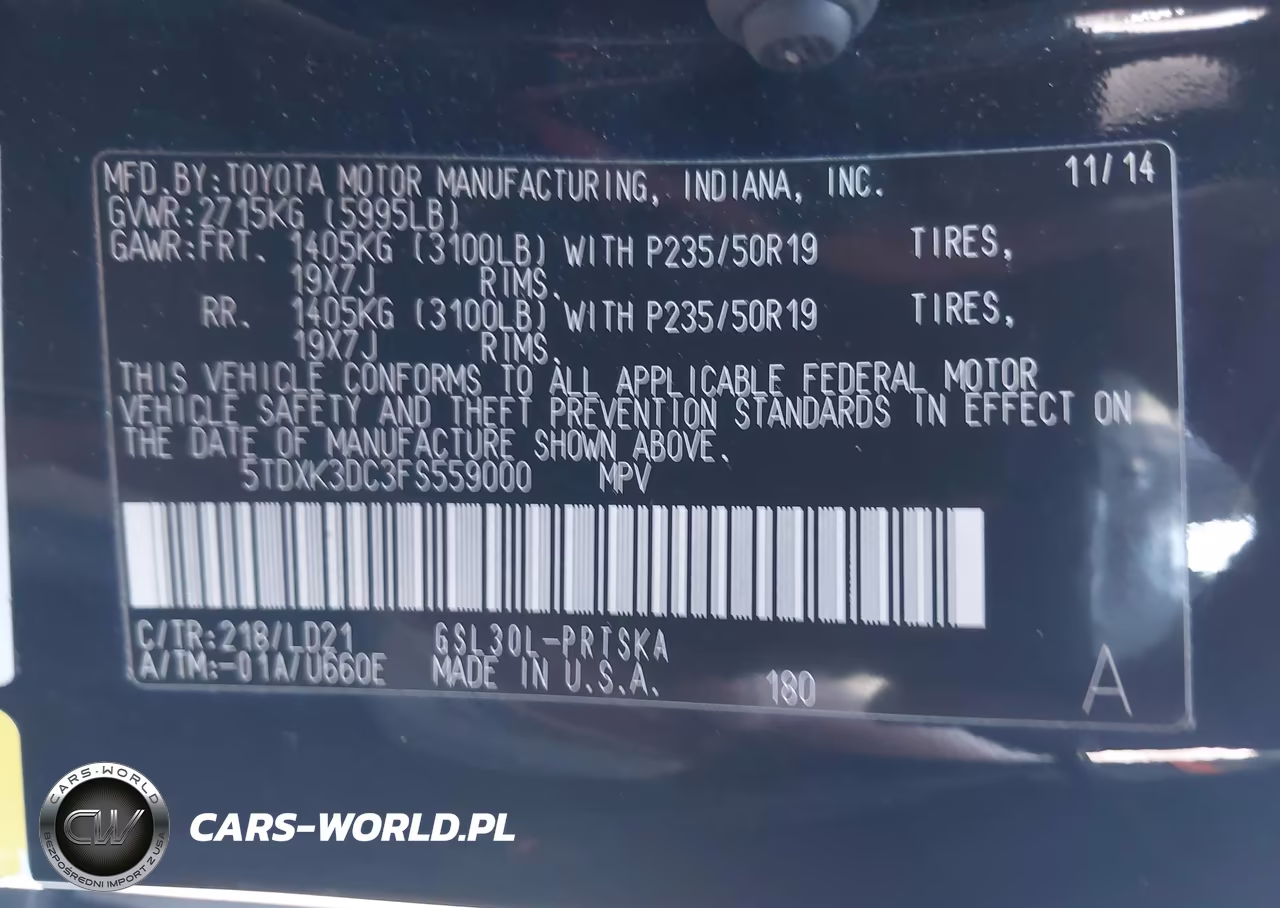 2015 Toyota Sienna Se 8 Passenger VIN:5TDXK3DC3FS559000 - 9
