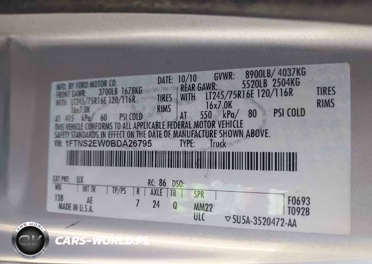 2011 Ford E-250 Commercial VIN:1FTNS2EW0BDA26795 - 9