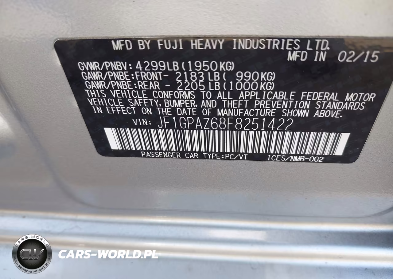 2015 Subaru Impreza 2.0I Sport Limited VIN:JF1GPAZ68F8251422 - 9