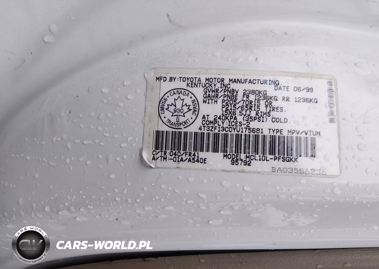 2000 Toyota Sienna Le-Xle VIN:4T3ZF13C0YU175681 - 9