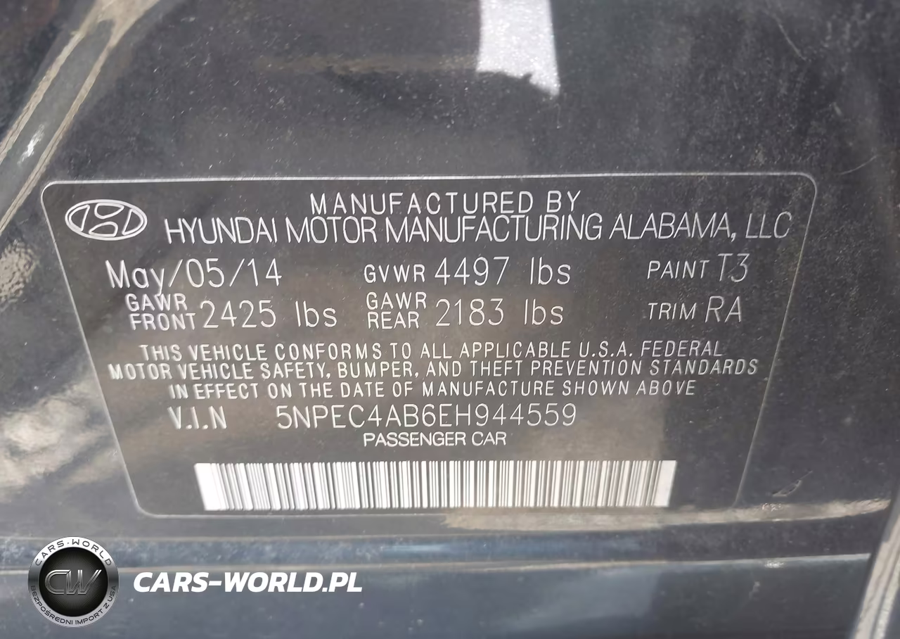 2014 Hyundai Sonata Limited 2.0T VIN:5NPEC4AB6EH944559 - 9