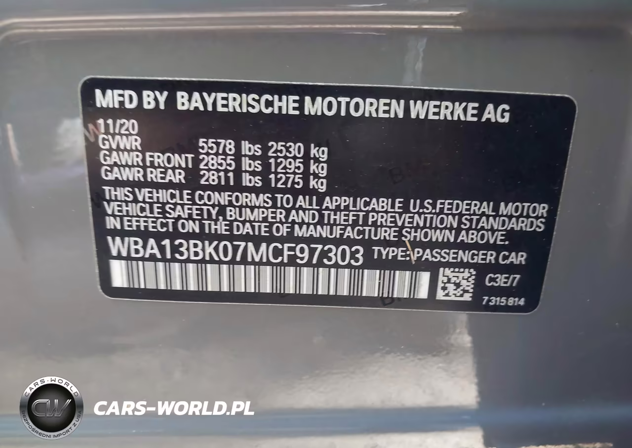2021 BMW M550I xDrive VIN:WBA13BK07MCF97303 - 9