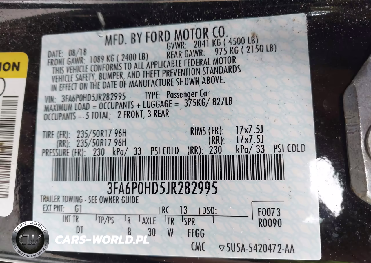 2018 Ford Fusion Se VIN:3FA6P0HD5JR282995 - 9