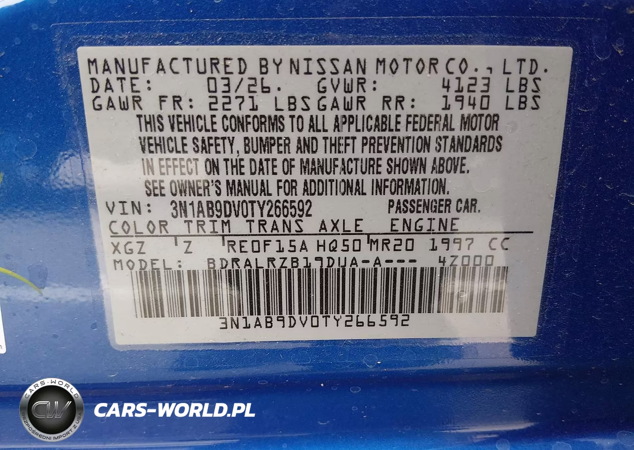 2026 Nissan Sentra Sr VIN:3N1AB9DV0TY266592 - 9