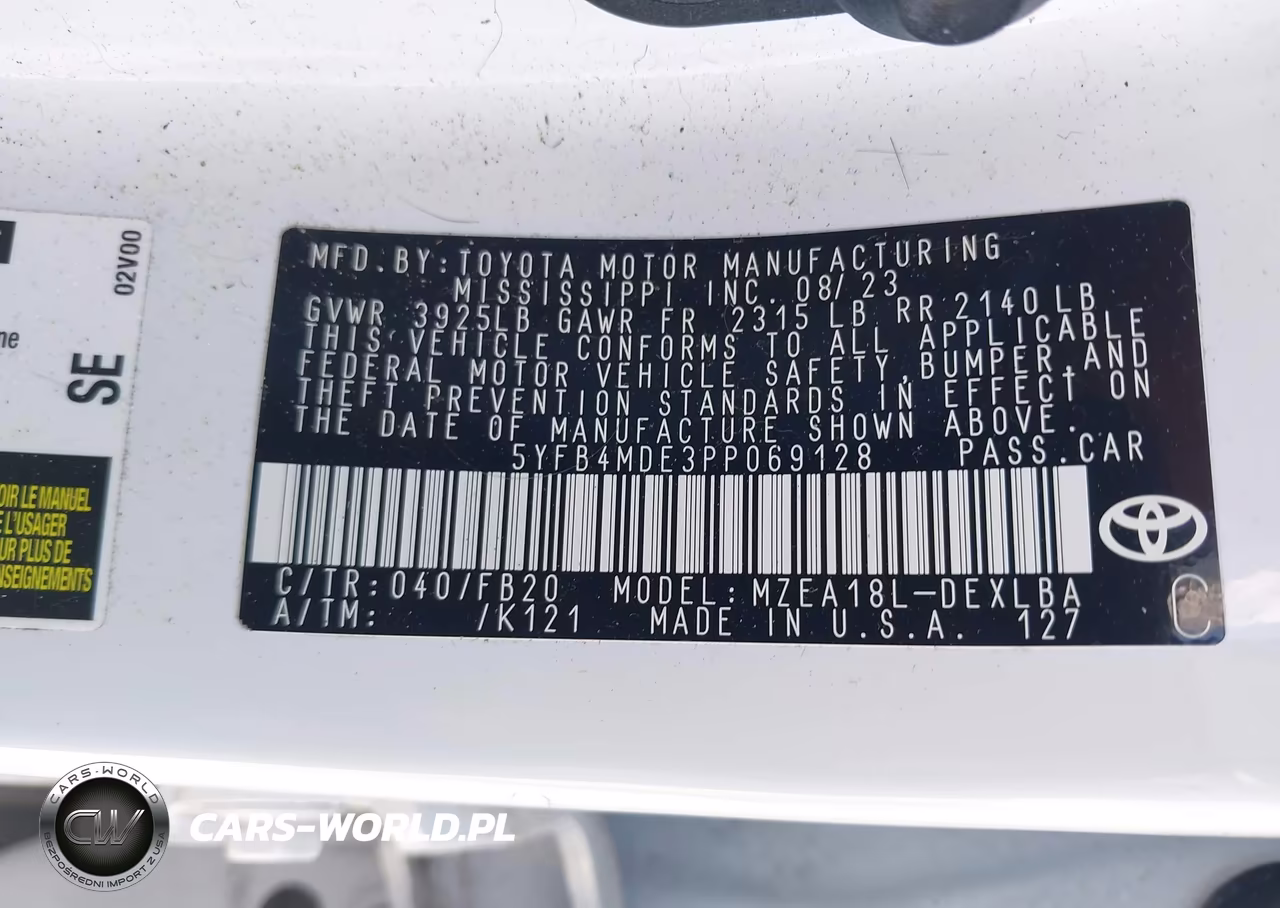 2023 Toyota Corolla Le VIN:5YFB4MDE3PP069128 - 9