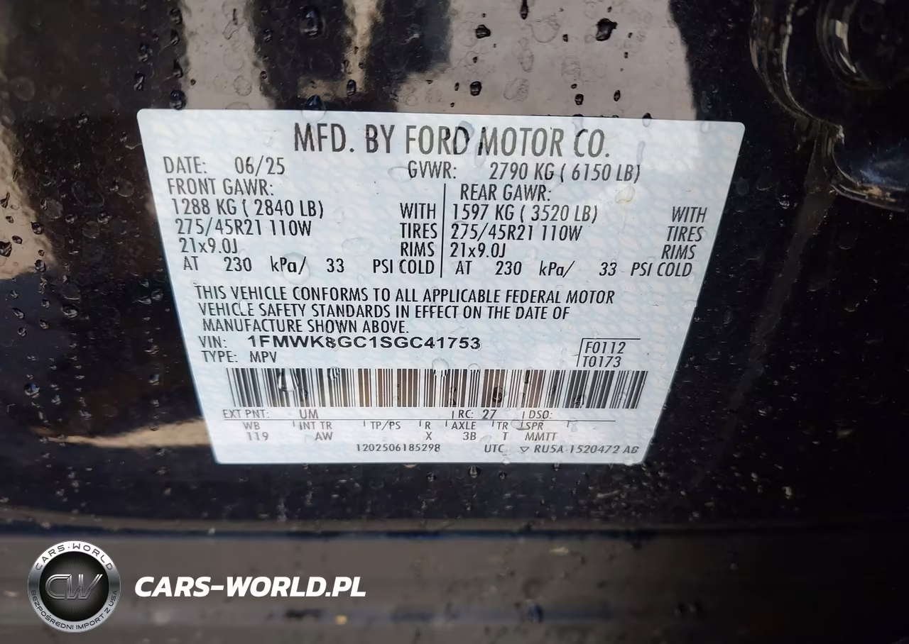 2025 Ford Explorer St VIN:1FMWK8GC1SGC41753 - 9