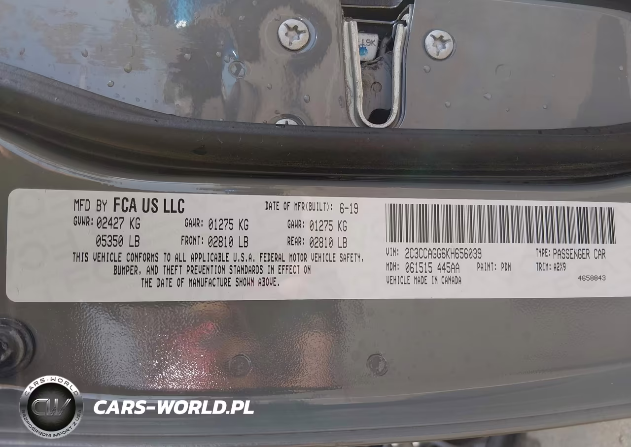 2019 Chrysler 300 300S Awd VIN:2C3CCAGG6KH656039 - 9