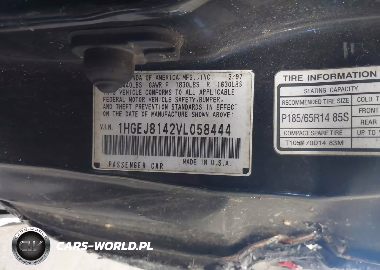 1997 Honda Civic Ex VIN:1HGEJ8142VL058444 - 9