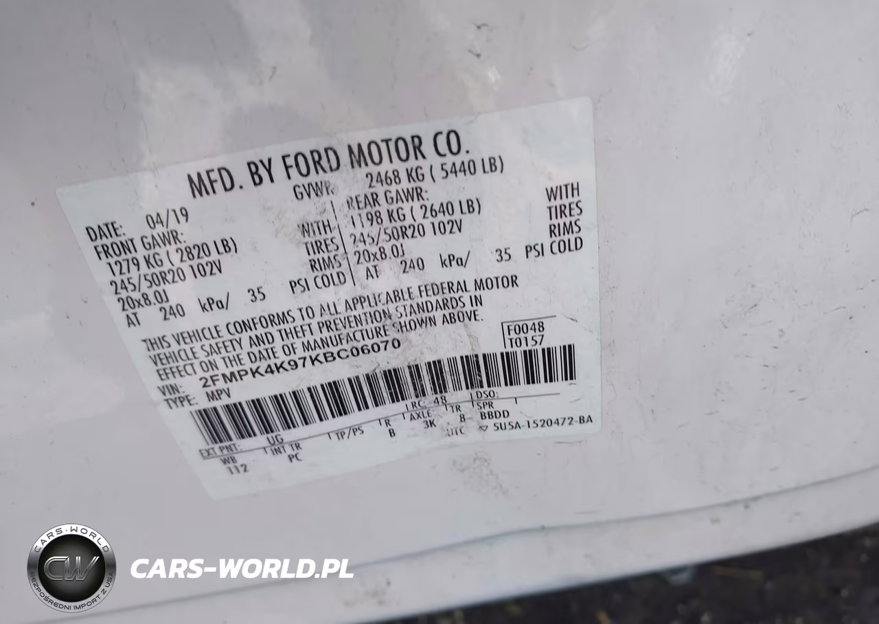 2019 Ford Edge Titanium VIN:2FMPK4K97KBC06070 - 9