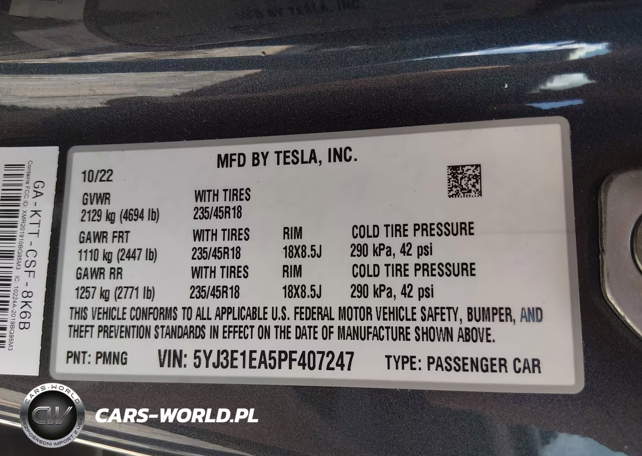 2023 Tesla Model 3 Rear-Wheel Drive VIN:5YJ3E1EA5PF407247 - 9