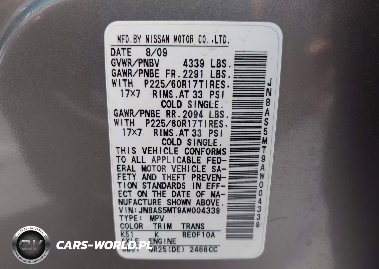 2010 Nissan Rogue Sl VIN:JN8AS5MT9AW004339 - 9